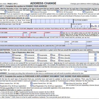 Change Of Address Form For Driver License Forms Docs 2023   Change Of Address Form NY Mv232 